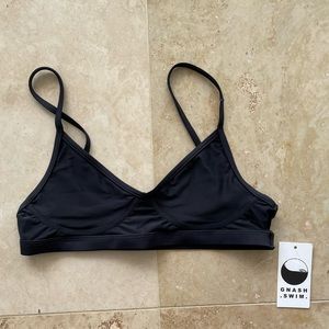 Gnash Swim Teardrop Top in black, size US 6